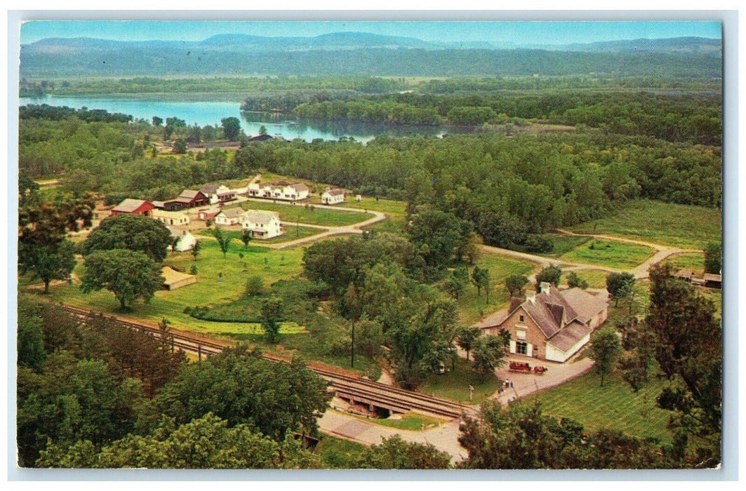 c1960 Scenic View Bluff Dewey Estate Stonefield Cassville Wisconsin WI Postcard