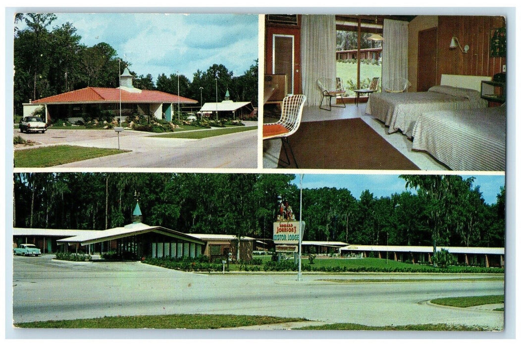 1959 Howard Johnson's Motor Lodge And Restaurant Ocala FL Multiview Postcard