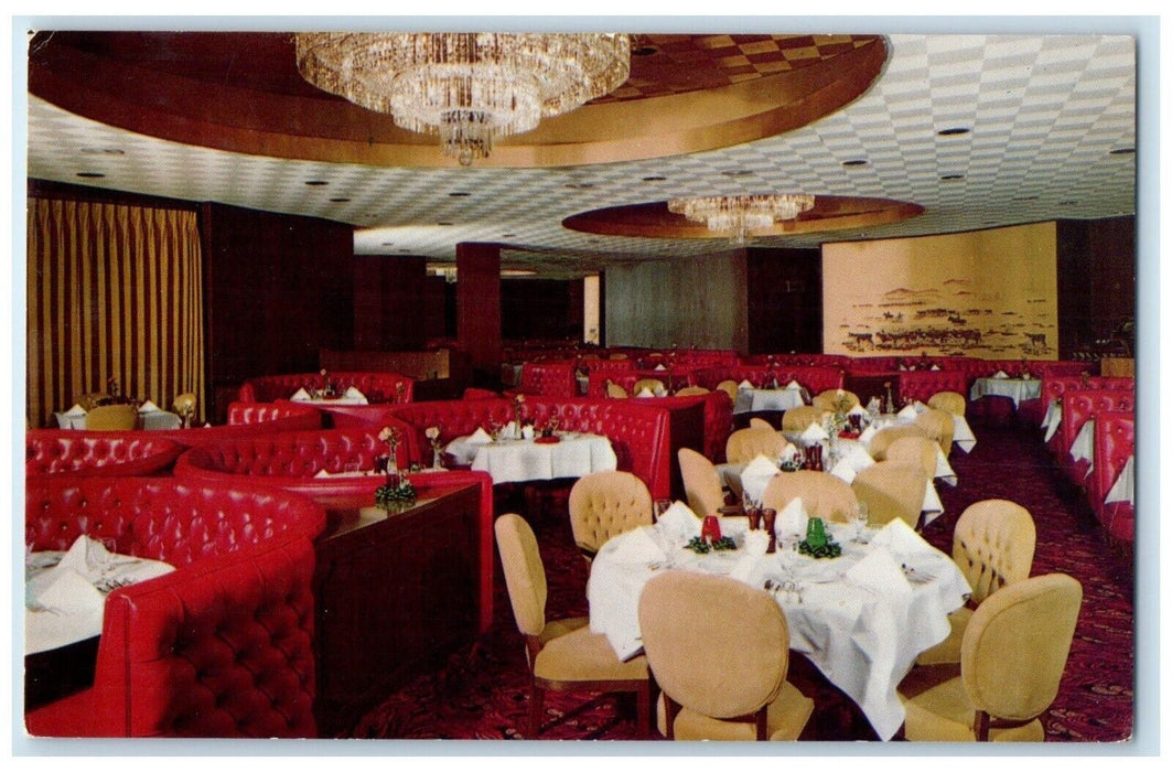 c1950's Holding Little America Restaurant Interior Cheyenne Wyoming WY Postcard