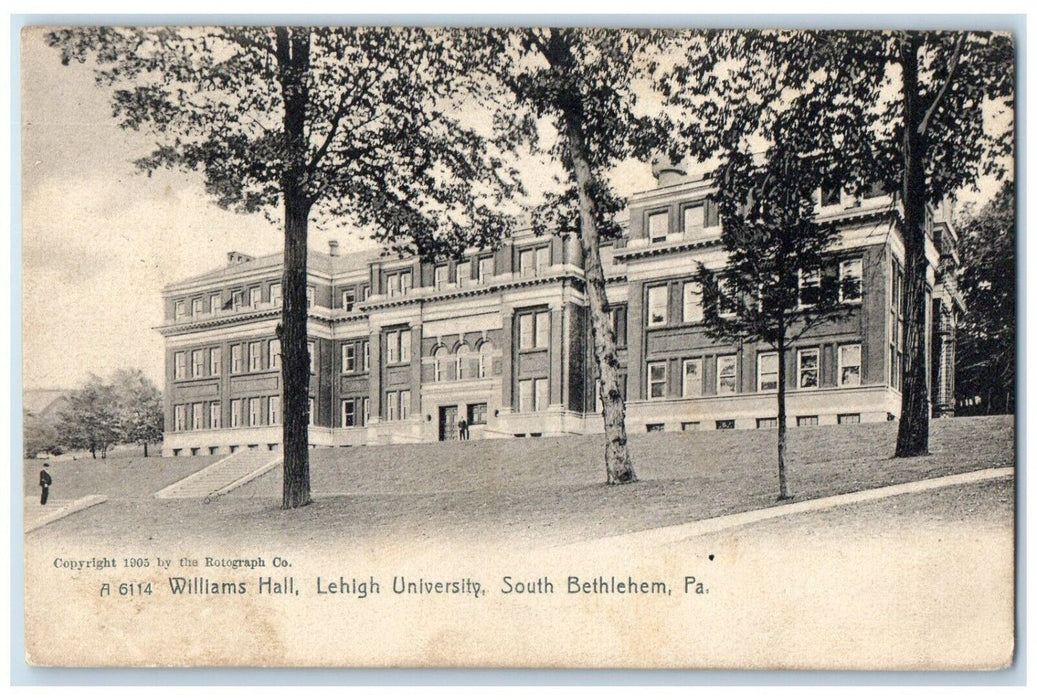 1911 Williams Hall Lehigh University South Bethlehem Pennsylvania PA Postcard