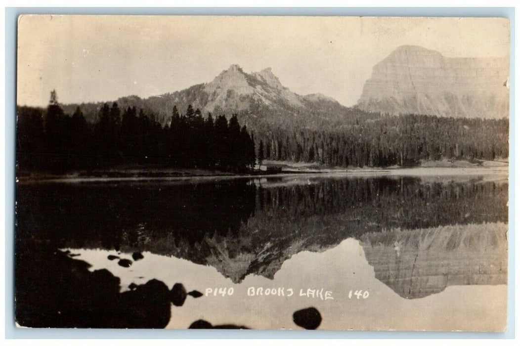 c1910's Brooks Lake Mountain View Wyoming WY RPPC Photo Unposted Postcard