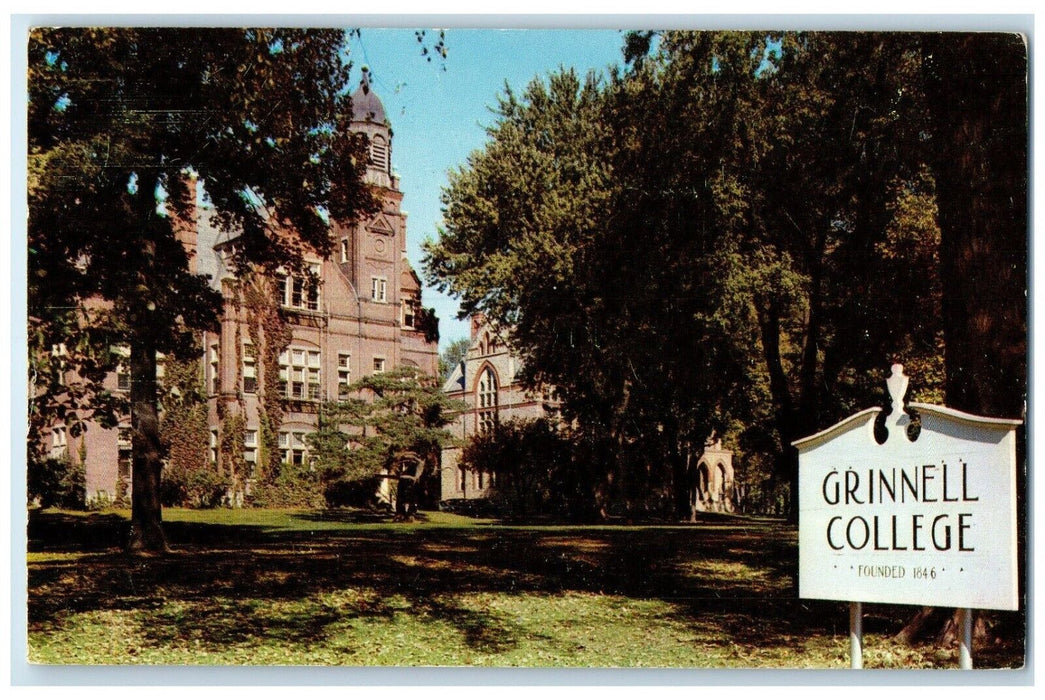 1959 Administration Building Blair Hall Grinnell College Grinnell Iowa Postcard