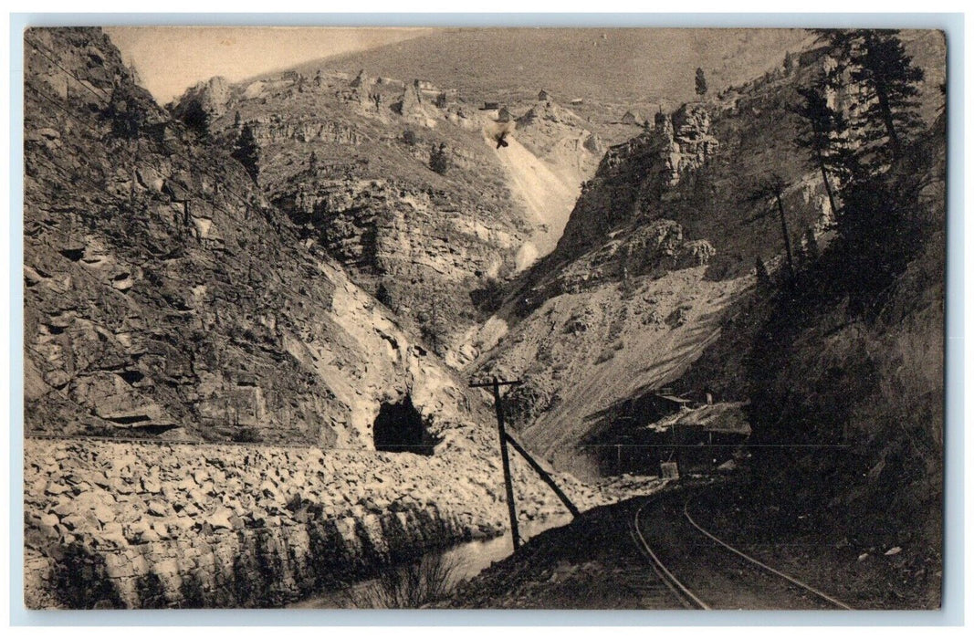 1923 Eagle River Canon Western Railroad Denver Rio Grande Colorado CO Postcard