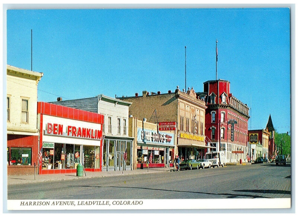 1974 Harrison Avenue Ben Franklin Drug Store Leadville Colorado CO Postcard