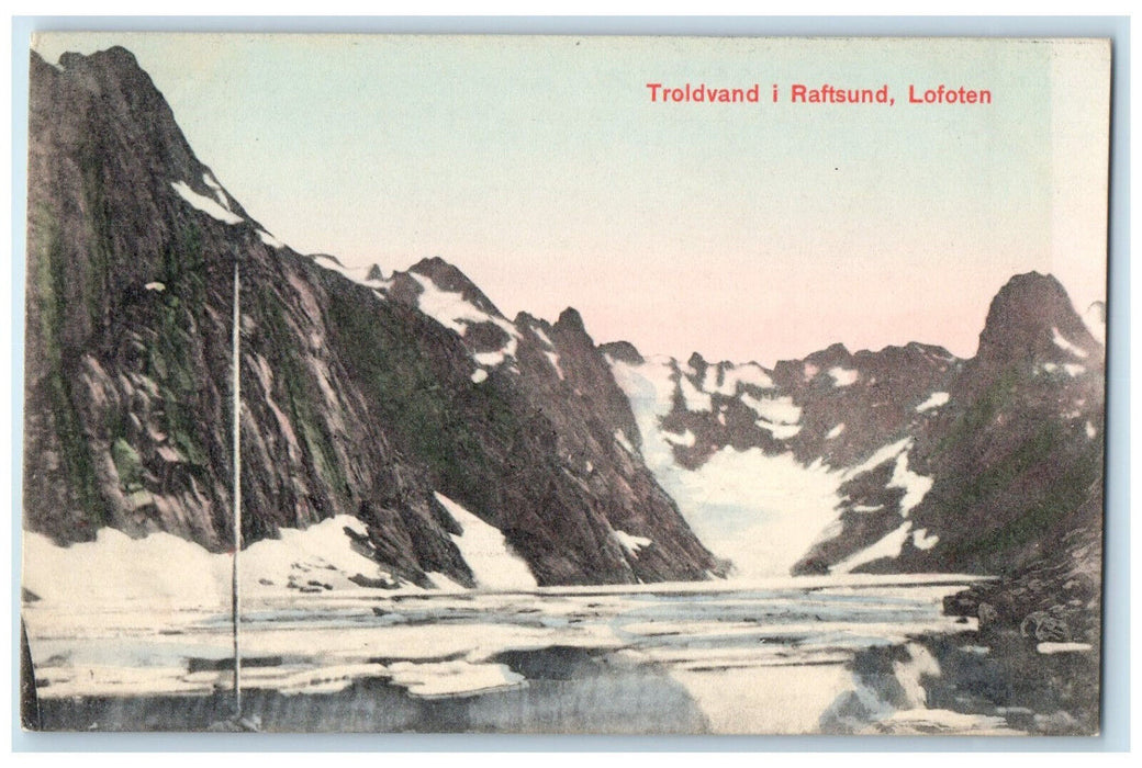 c1905 Troldvand in Raftsund Lofoten Norway Unposted Antique Postcard