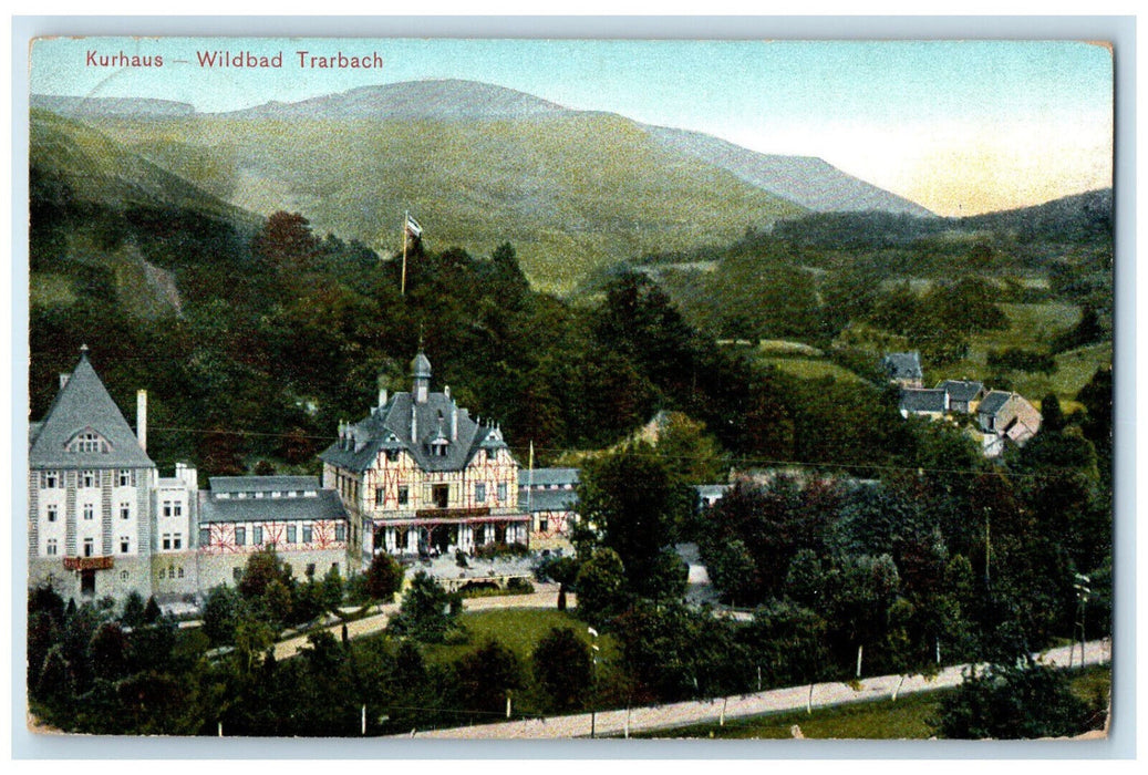 1909 View of Bad Wildbad Trarbach Kurhaus Germany Antique Posted Postcard