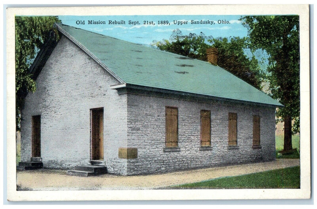 1937 Exterior View Old Mansion Building Upper Sandusky Ohio OH Antique Postcard