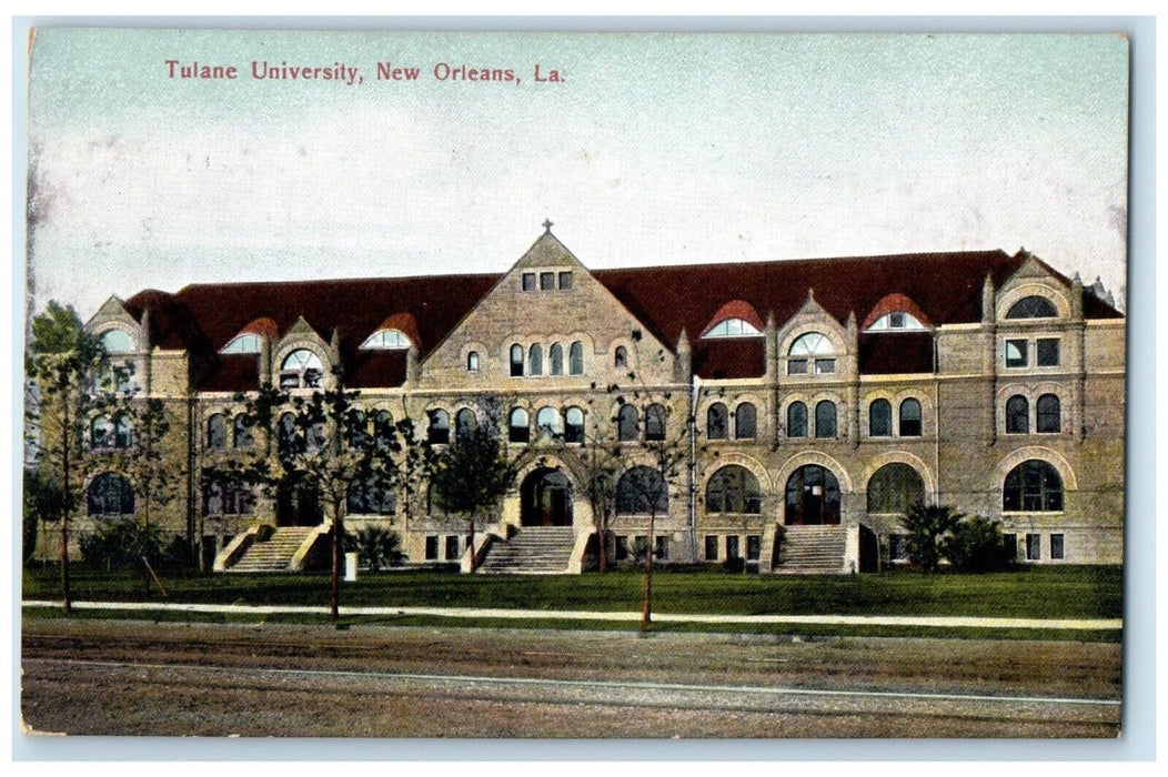 c1910 Exterior View Tulane University New Orleans Louisiana LA Unposted Postcard