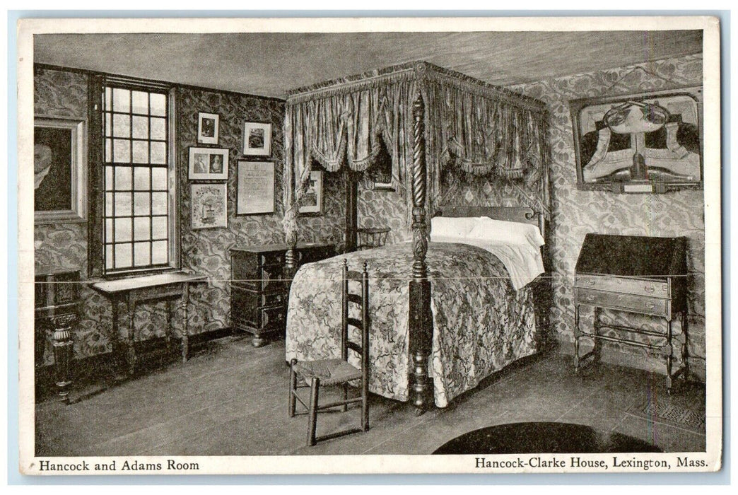 c1920 Hancock Adams Room Hancock-Clarke House Lexington Massachusetts Postcard