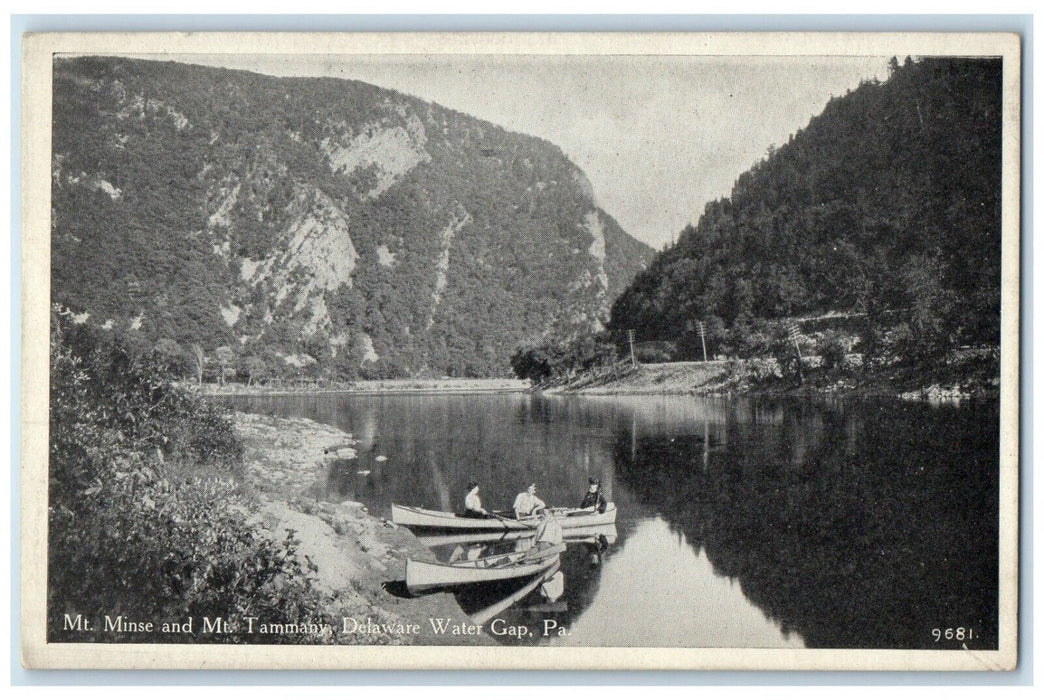 c1910's Mt. Minse And Mt. Tammany Delaware Water Gap Pennsylvania PA Postcard