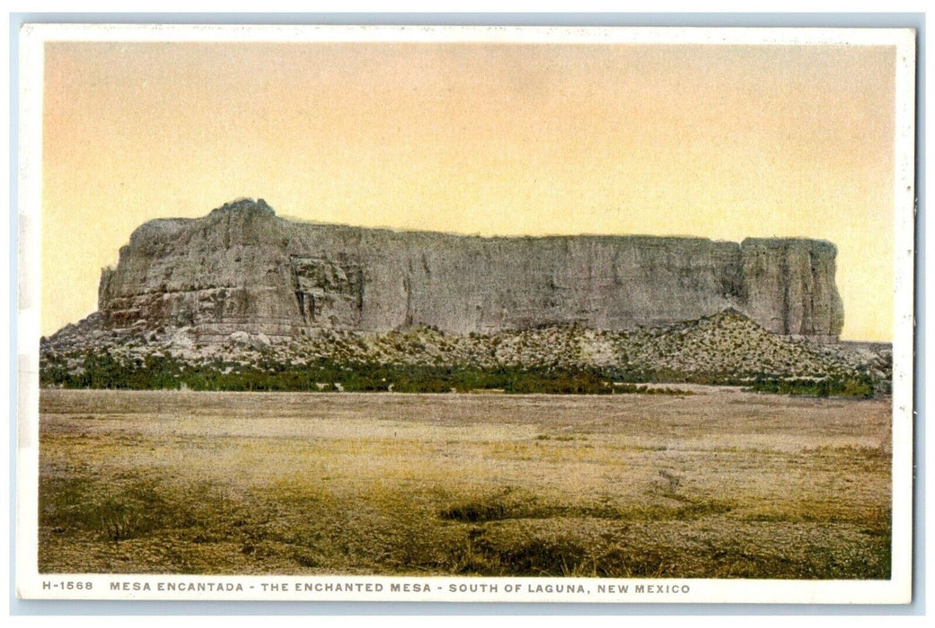 Mesa Encantada South Laguna New Mexico NM Fred Harvey Phostint Vintage Postcard