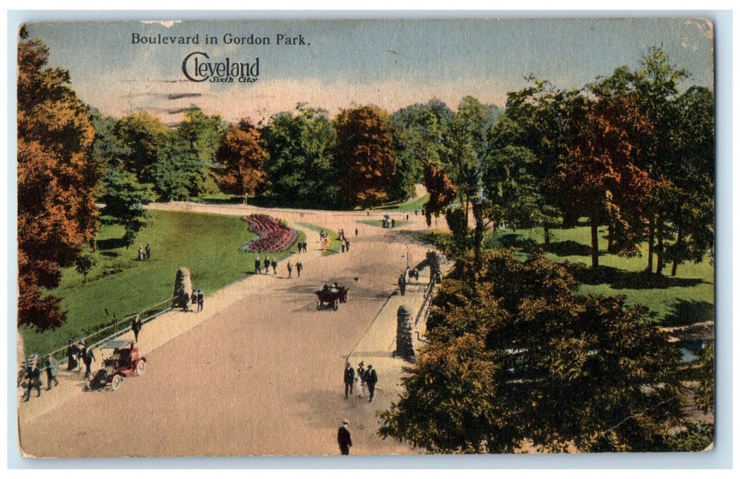 1916 Birds Eye View Boulevard Gordon Park Cleveland Ohio Posted Antique Postcard