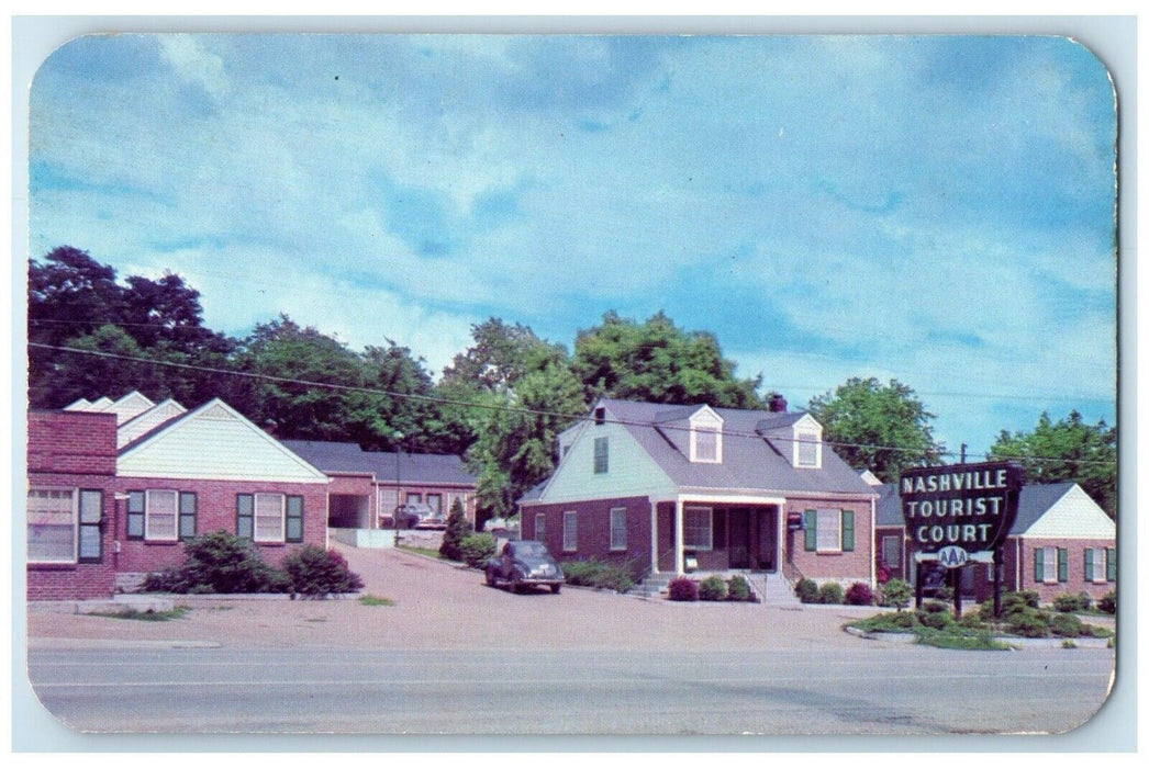 c1950's Nashville Tourist Court Car Roadside Nashville Tennessee TN Postcard