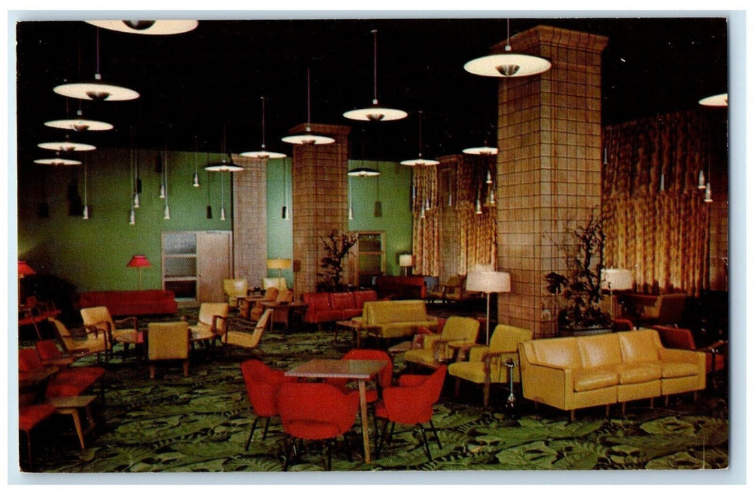 c1940's Chicago's YMCA Hotel Main Lobby Interior Chicago Illinois IL Postcard