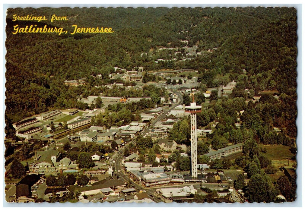 1973 Greetings From Gatlinburg TN, Gateway To America's National Park Postcard