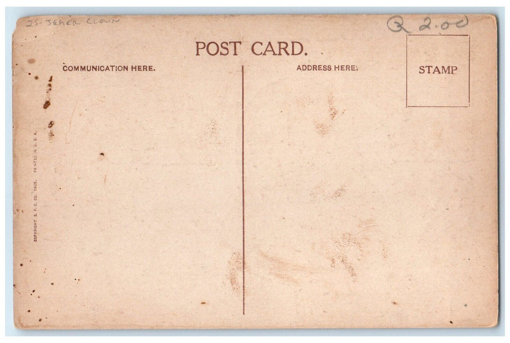 c1910's Jester Clown Fat Woman Big Butt Fatima The Fattest Yet Antique Postcard