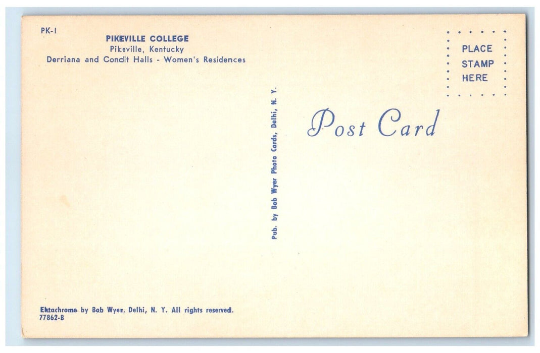 Pikeville College Derriana Condit Halls Womens Residences Pikeville KY Postcard