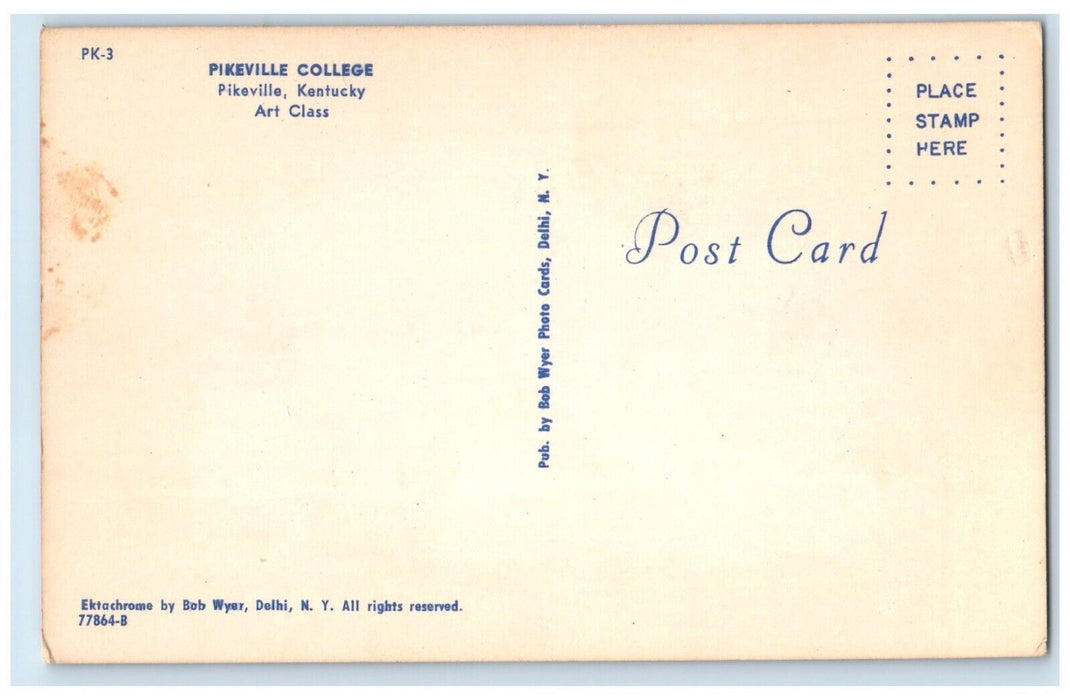 c1950's Pikeville College Art Class Interior Pikeville Kentucky KY Postcard