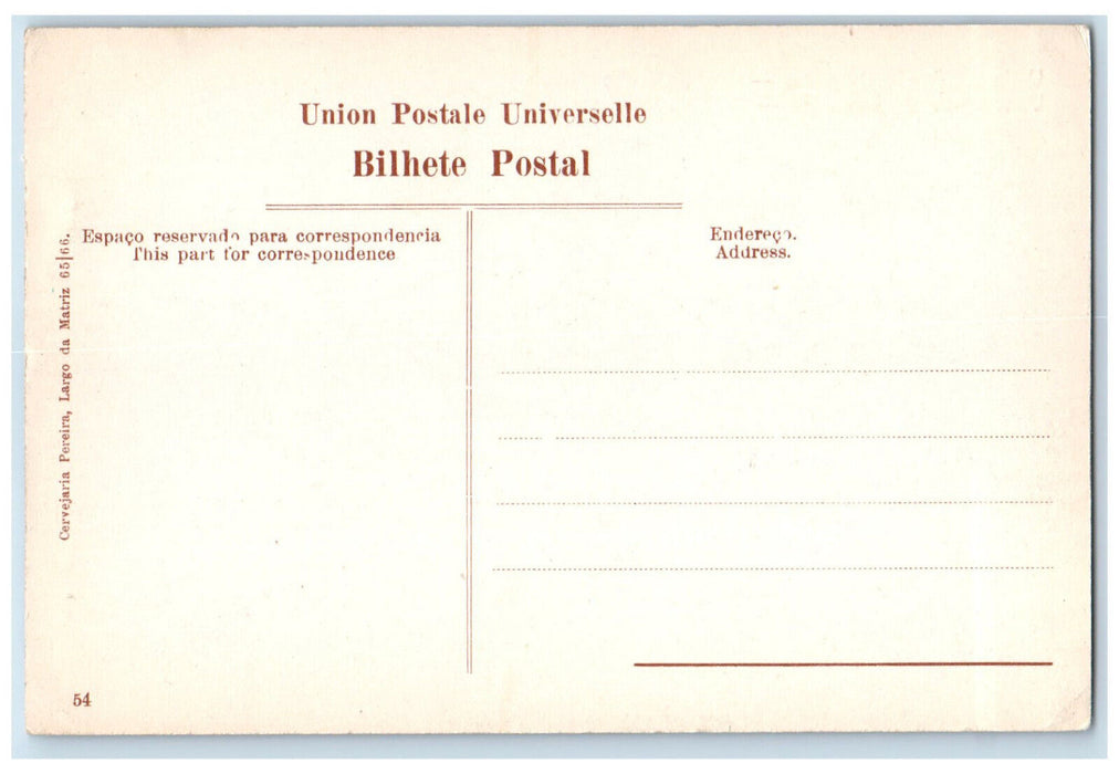 c1910 Boat Buildings River View Ponta Delgada S. Miguel-Azores Portugal Postcard