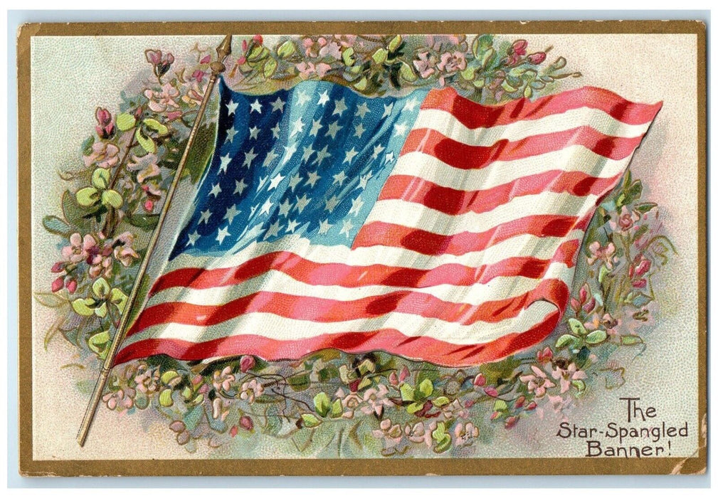 1910 The Spar Spangled Banner Patriotic Tuck's Otway Ohio OH Antique Postcard
