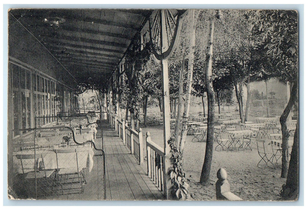 1913 Greetings from the Restaurant Kaiserhof Park Thorn-Schiessplatz Postcard