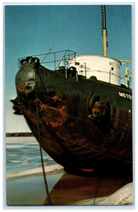 The Bow Snout Pigboat Whaleback SS Meteor Launched At Superior WI Postcard