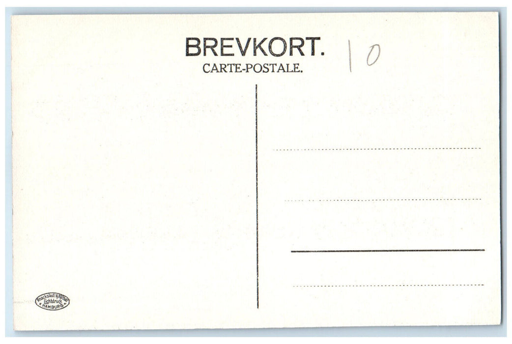 c1940's Schooner Boat From the Port of Trondheim Norway Unposted Postcard