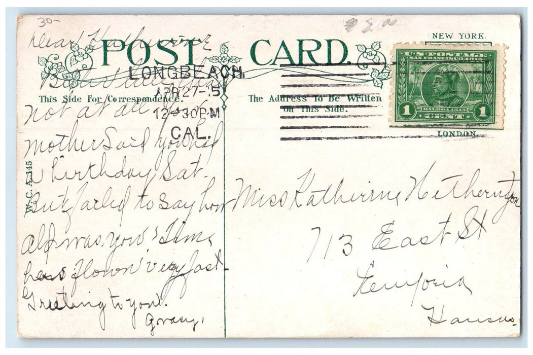 1915 Belgian Dog Drawn Machine Guns Off On The Front Long Beach CA Postcard