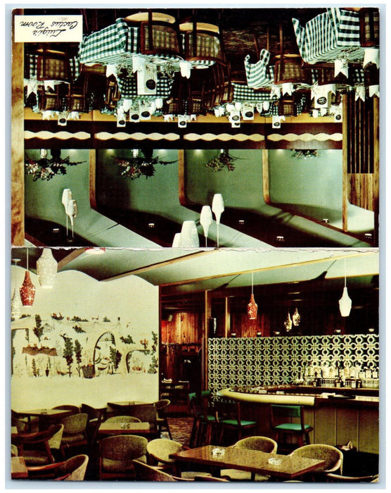 c1960's Luigi's Cactus Room Yucca Dining Rooms Canada Fold Out Vintage Postcard