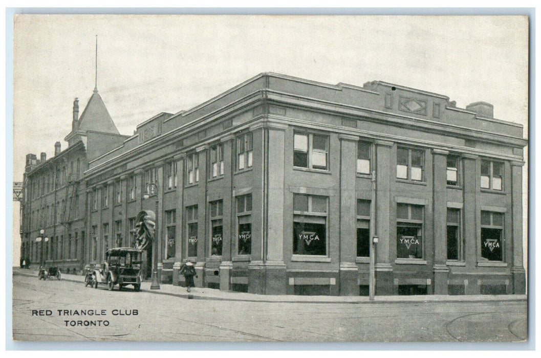 c1910 Red Triangle Club Building Toronto Ontario Canada Antique Postcard