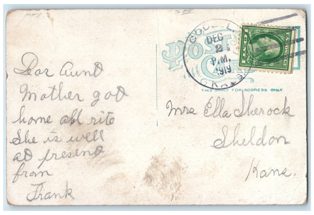 1919 Bird's Eye View Of Detention Camps Camp Funston Kansas KS Antique Postcard