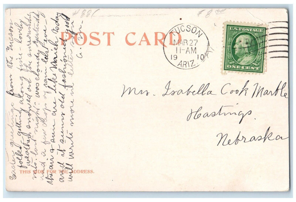 1910 Papago Indian Filling The Olla Tucson Arizona AZ Posted Antique Postcard