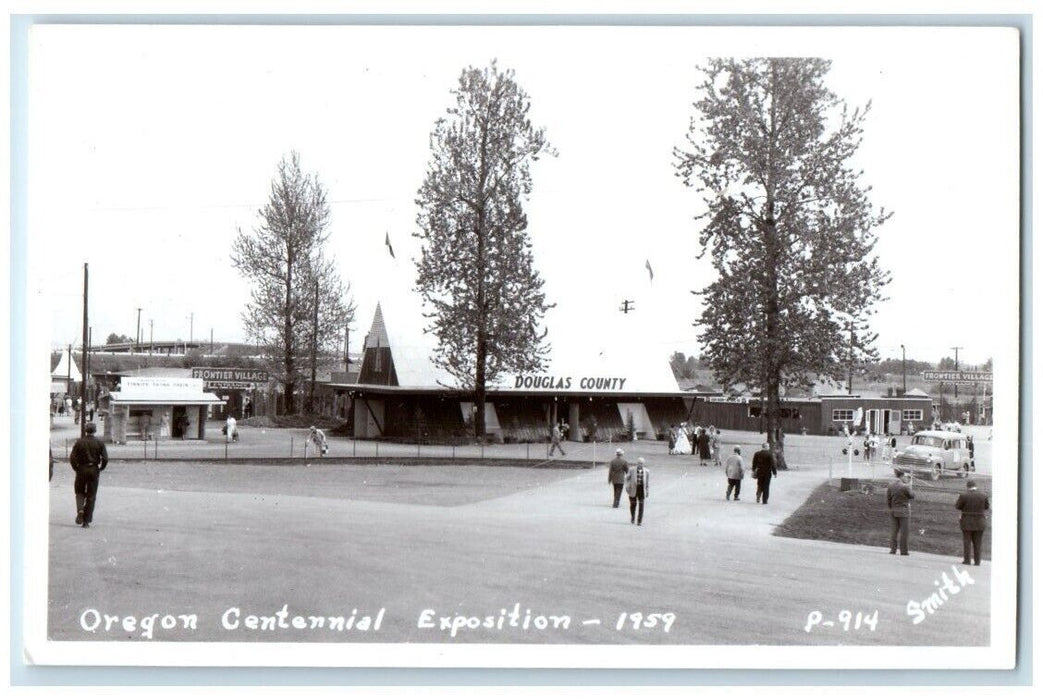 1959 Oregon Centennial Exposition Douglas County Smith OR RPPC Photo Postcard