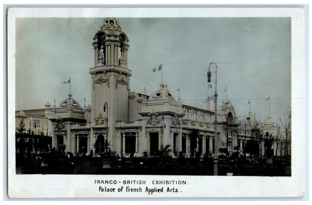 1908 Franco-British Expo Palace Of French Applied Art London RPPC Photo Postcard