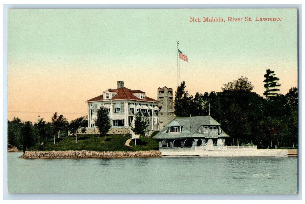 c1910 Neh Mahbin River St. Lawrence Canada Unposted Antique Postcard