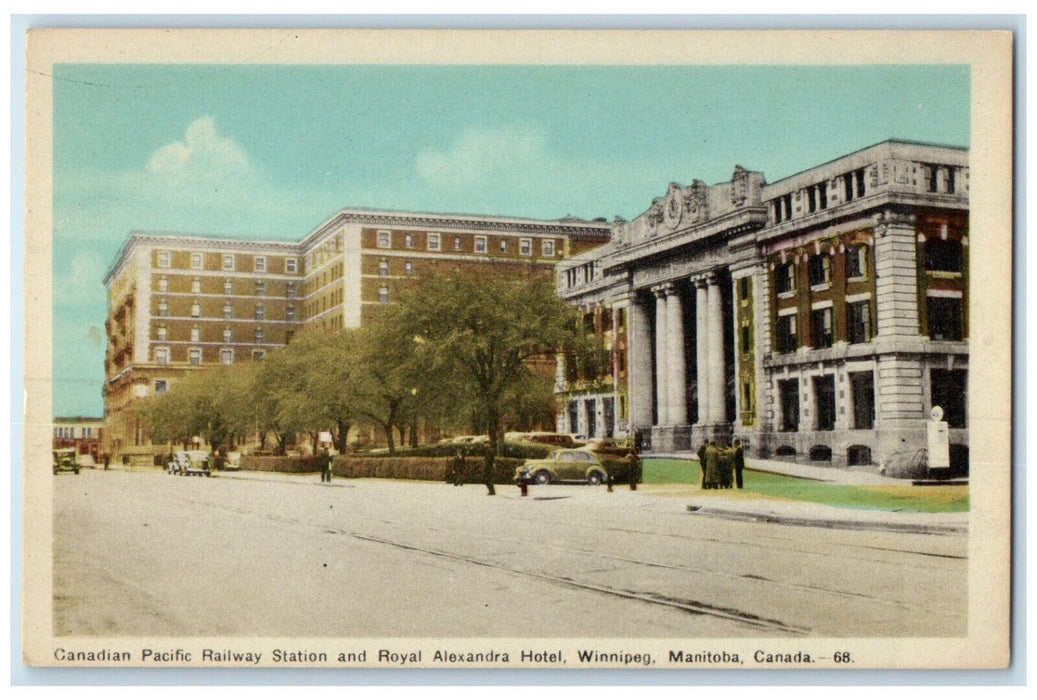 c1950's Canadian Pacific Railway Station Royal Alexandra Hotel Canada Postcard