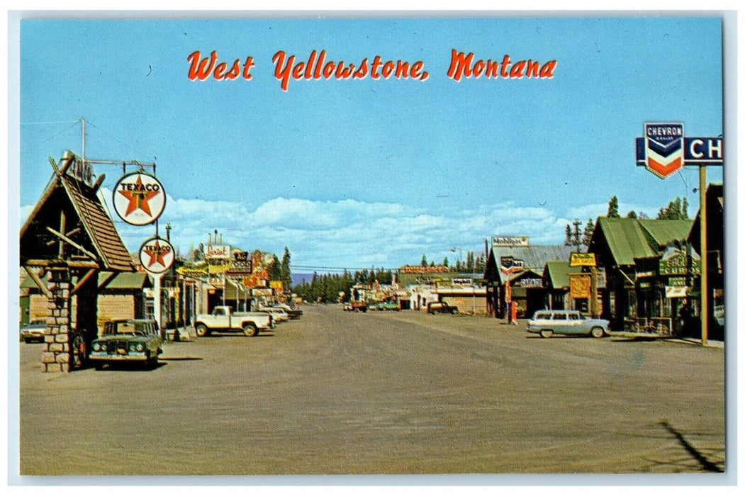 c1960 Western Entrance Park Souvenir Building West Yellowstone Montana Postcard