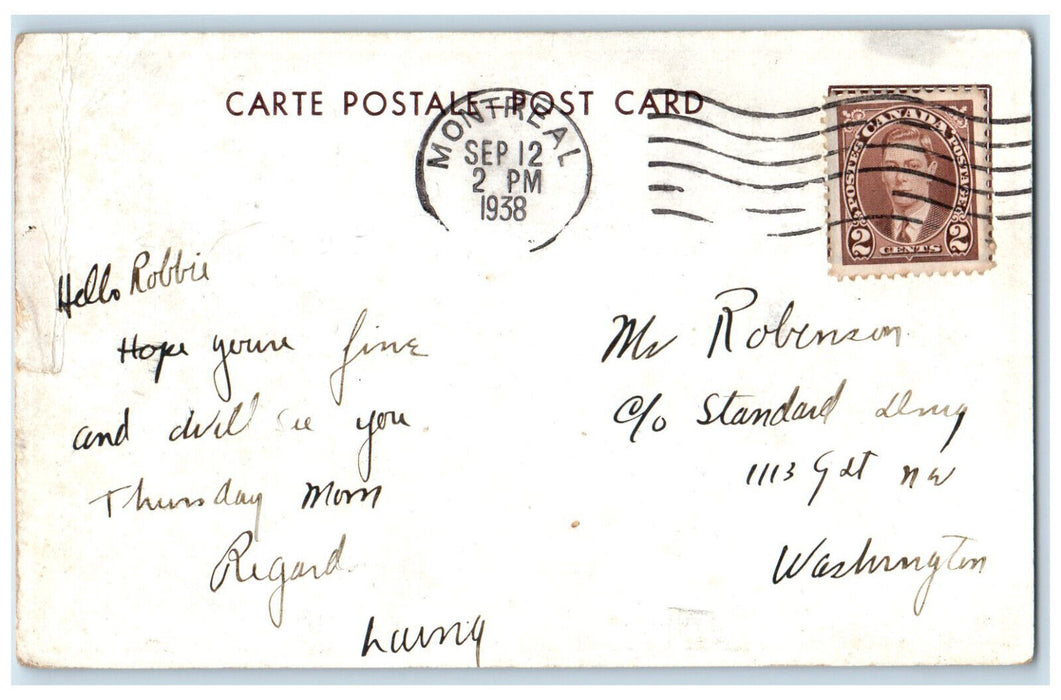 1938 Bureau Offices Pharmacie Montreal Pharmacy Quebec Canada Postcard