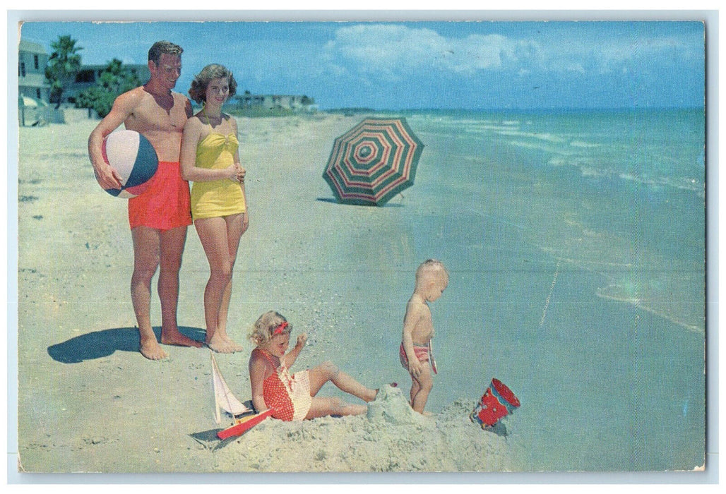 1957 Family Scene Kenwick-On-The-Lake Sarnia Ontario Canada Postcard