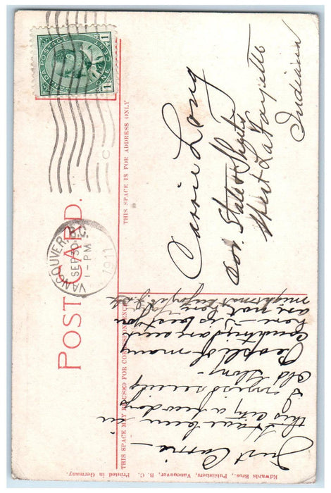 1911 City Hall and Carnegie Library Vancouver British Columbia Canada Postcard