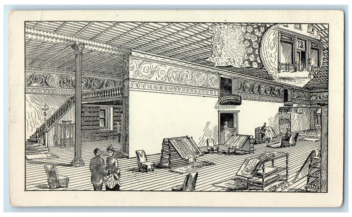 c1900 Hensel Artistic Paper Hangings Wallpaper Columbus OH Advertising Postcard