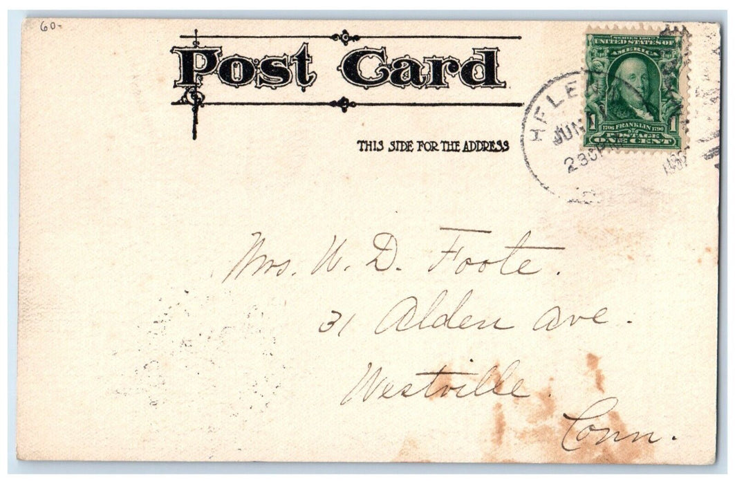 1907 Jefferson Public School Building Helena Arkansas AR Posted Antique Postcard