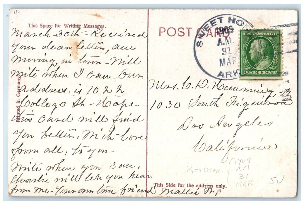 c1910's Confederate Soldiers Home Little Rock Arkansas AR Antique Postcard