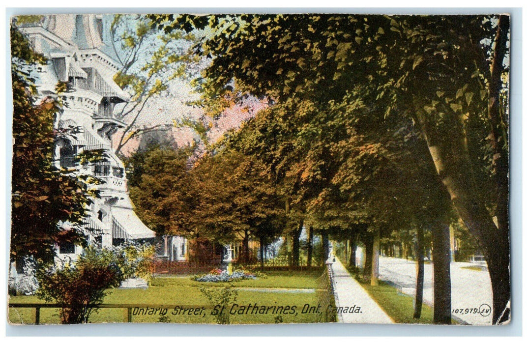 c1910 Ontario Street St. Catharines Ontario Canada Antique Postcard