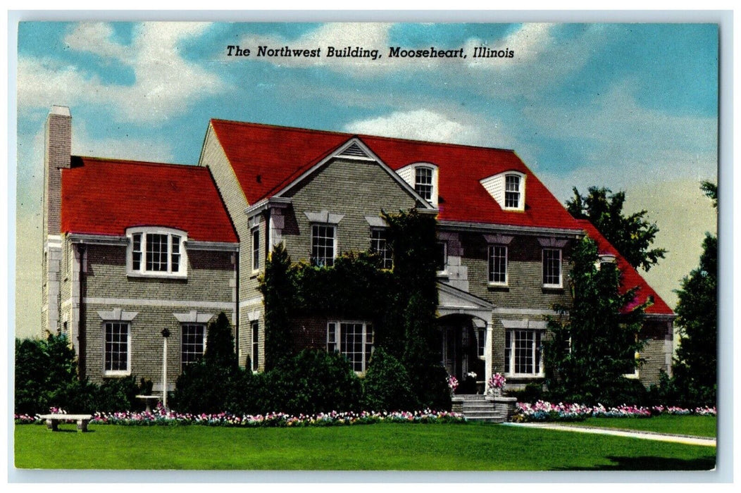 c1960 Northwest Building City Childhood School Mooseheart Illinois IL Postcard