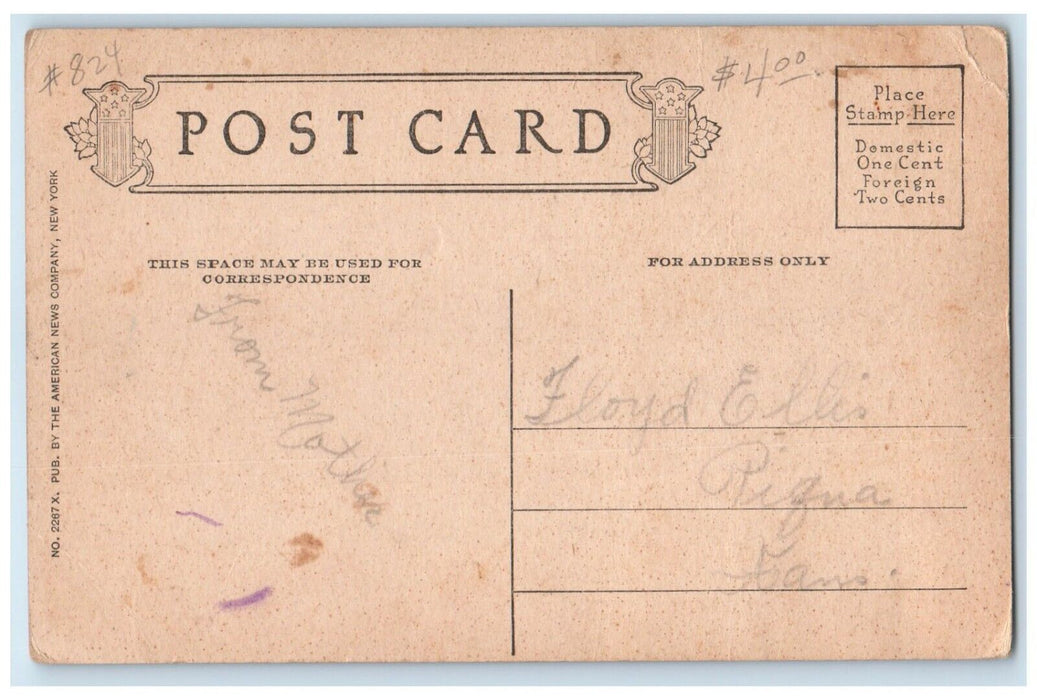 c1910's The Power House Of The Fur Trade St. Louis Missouri MO Antique Postcard