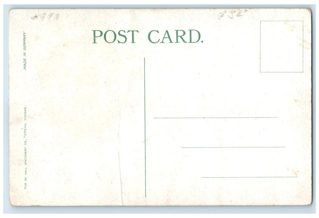 c1910's Front View Of State Hospital Building Topeka Kansas KS Antique Postcard