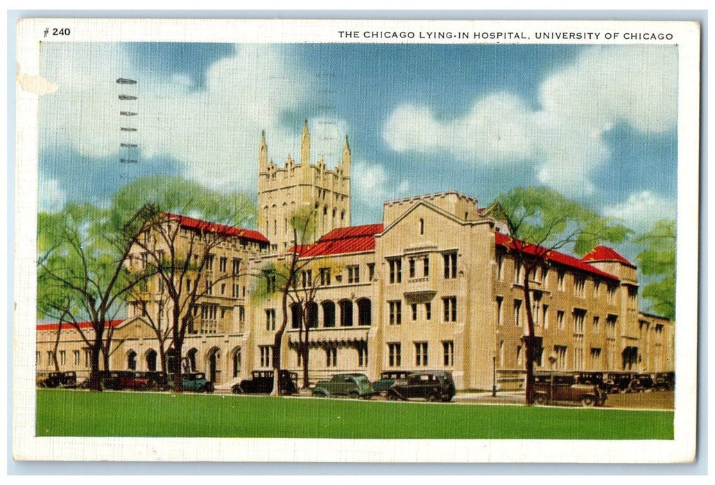 1939 The Chicago Lying In Hospital University Of Chicago Illinois IL Postcard