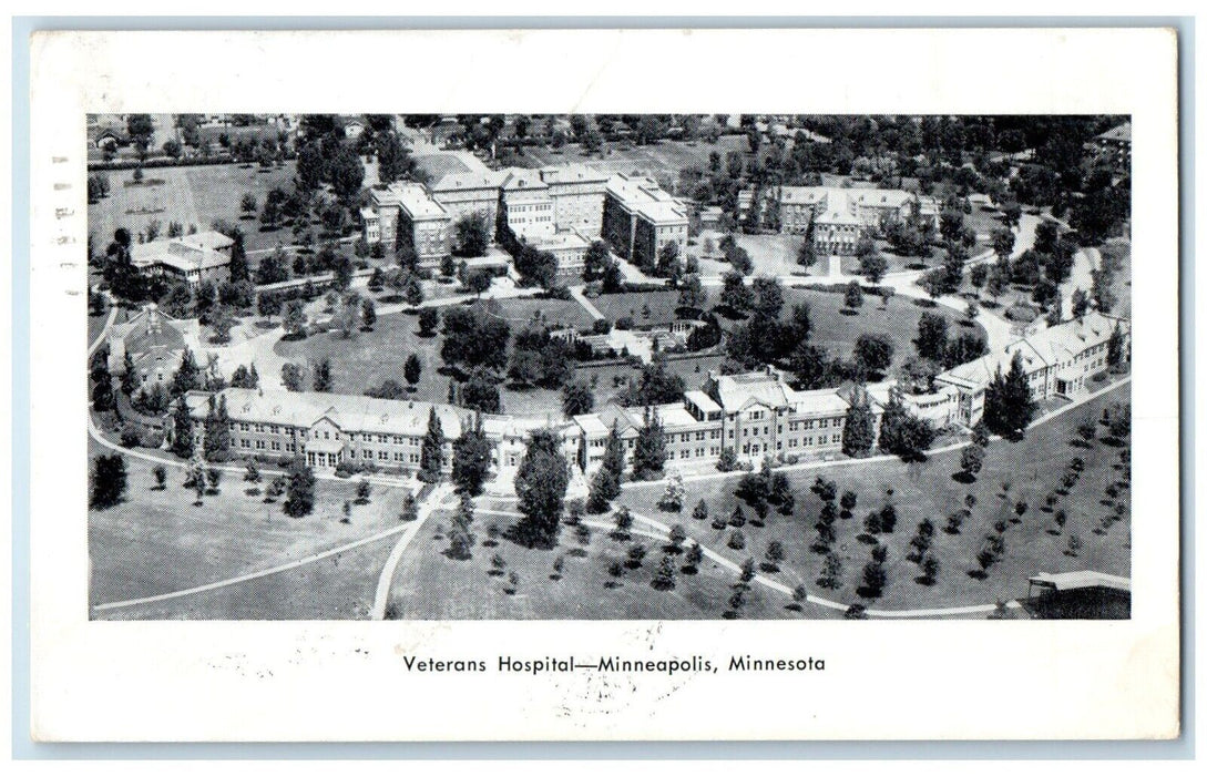 1949 Aerial View Of Veterans Hospital Minneapolis Minnesota MN Vintage Postcard