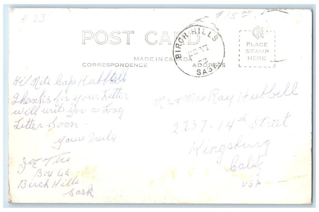 1973 Birch Hills Main Street Rexall Cafe Saskatchewan Canada RPPC Photo Postcard